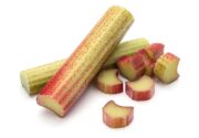 Rhubarb is in season from April through July.