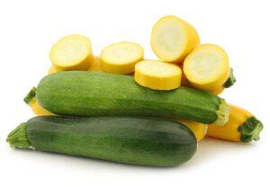 Eat in season - summer squash and zucchini are in season starting around June.