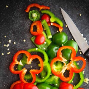 Chopped bell peppers