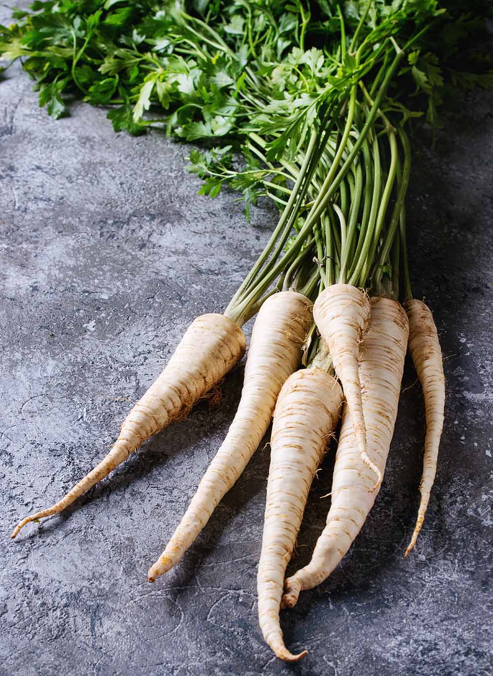 Parsnips are a good winter root vegetable for minestrone.