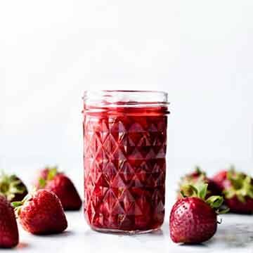 Homemade strawberry sauce by Sally's Baking Addiction