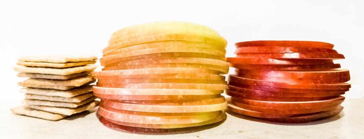 Apple chips sliced thin