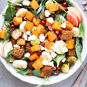 Autumn harvest panzanella salad with pumpkin bread recipe by The Floating Kitchen