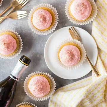 Grapefruit Champagne mimosa cupcakes