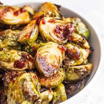 Honey chipotle roasted brussels sprouts by Simply Recipes
