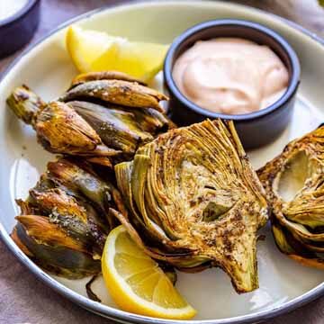 Air fryer artichokes recipe by Appetizer Addiction