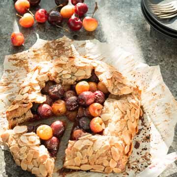 Cherry galette with almond crust recipe by The Road to Honey