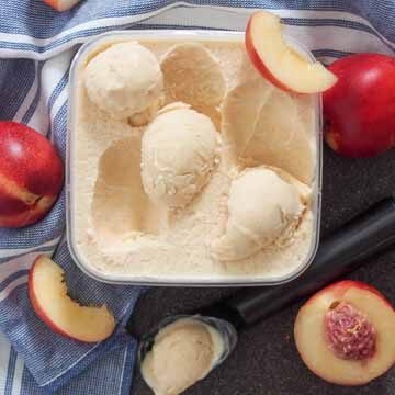 No-churn nectarine ice cream recipe by Caroline's Cooking