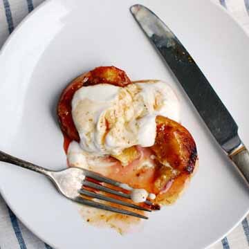 Roasted nectarines with cardamom honey recipe by Brooklyn Supper