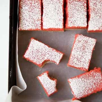 Rhubarb bars recipe by Broma Bakery