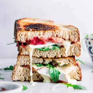 Roasted rhubarb brie sandwich recipe by Fork in the Road
