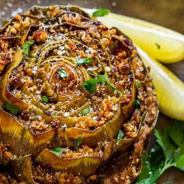 Stuffed artichokes in a pressure cooker or Instant Pot