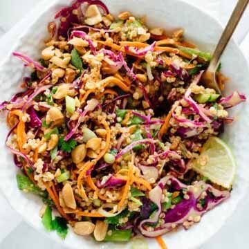 Crunchy Thai peanut & quinoa salad recipe by Cookie + Kate