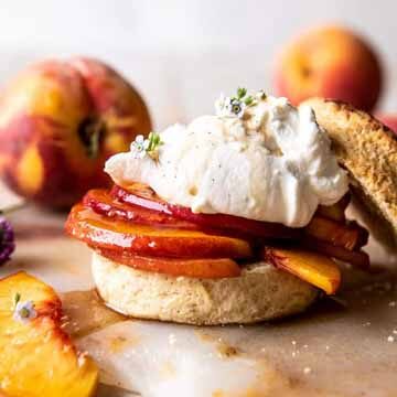 Brown sugar peach shortcakes recipe by Half Baked Harvest