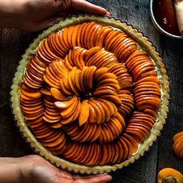 Apricot frangipane tart with almond crust recipe by Food Worth Feed