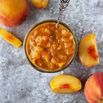 Peach chutney recipe by Savory Spin