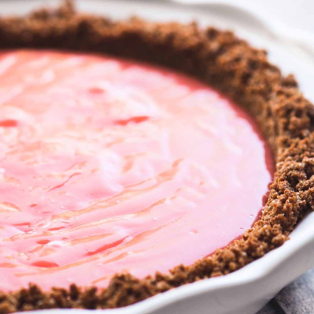 Grapefruit pie with a gingersnap crust. Recipe by The View from Great Island