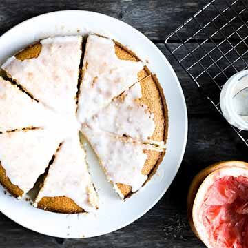 Olive oil cornmeal cake with grapefruit & fennel by Floating Kitchen