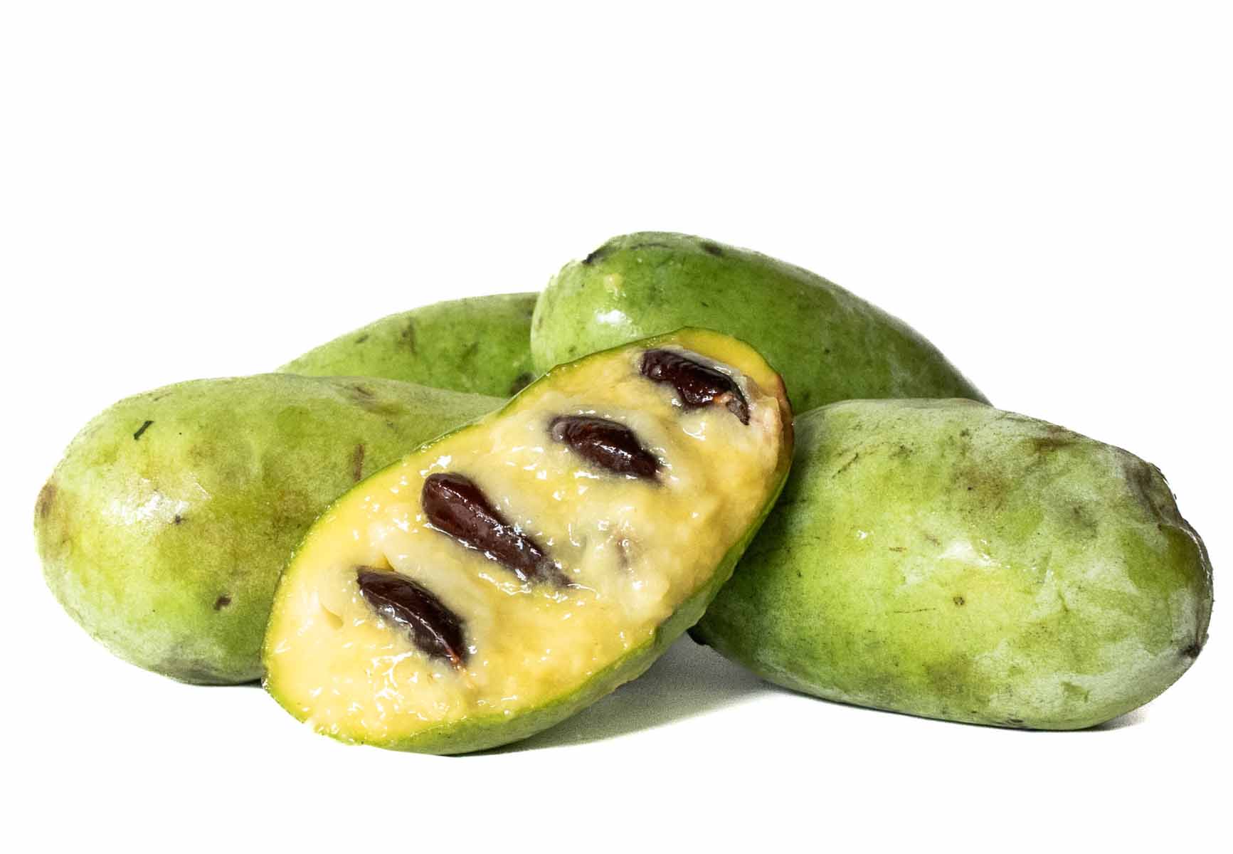 Ripe pawpaws in season