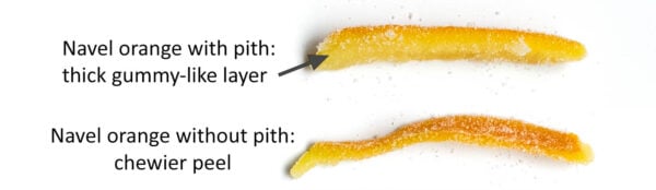 Pithless Orange Candied orange peels (even less bitter!) - Ask The Food Geek