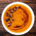 Roasted butternut squash soup with bacon & Cajun spices