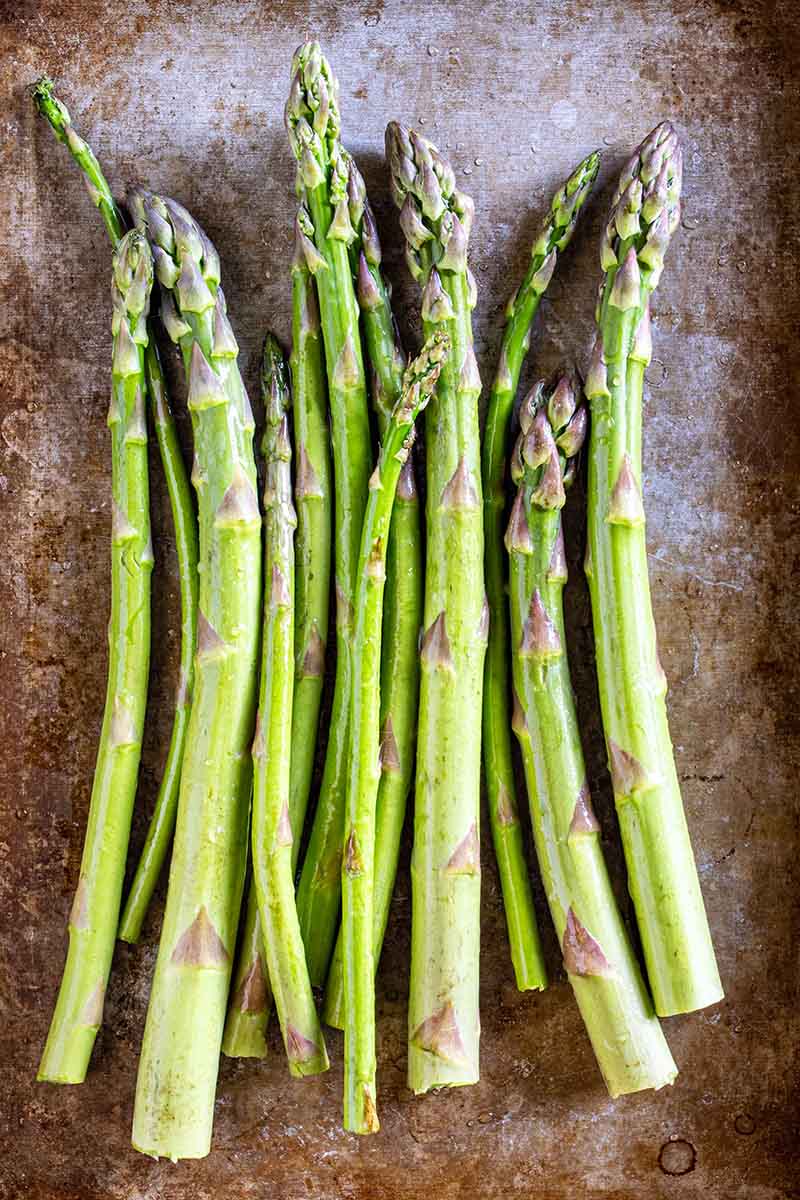 Fresh asparagus for a summer salad