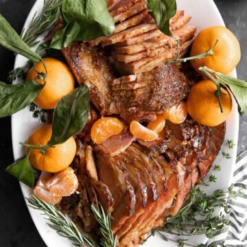 Slow cooker ham with marmalade glaze, a main dish alternative for Friendsgiving