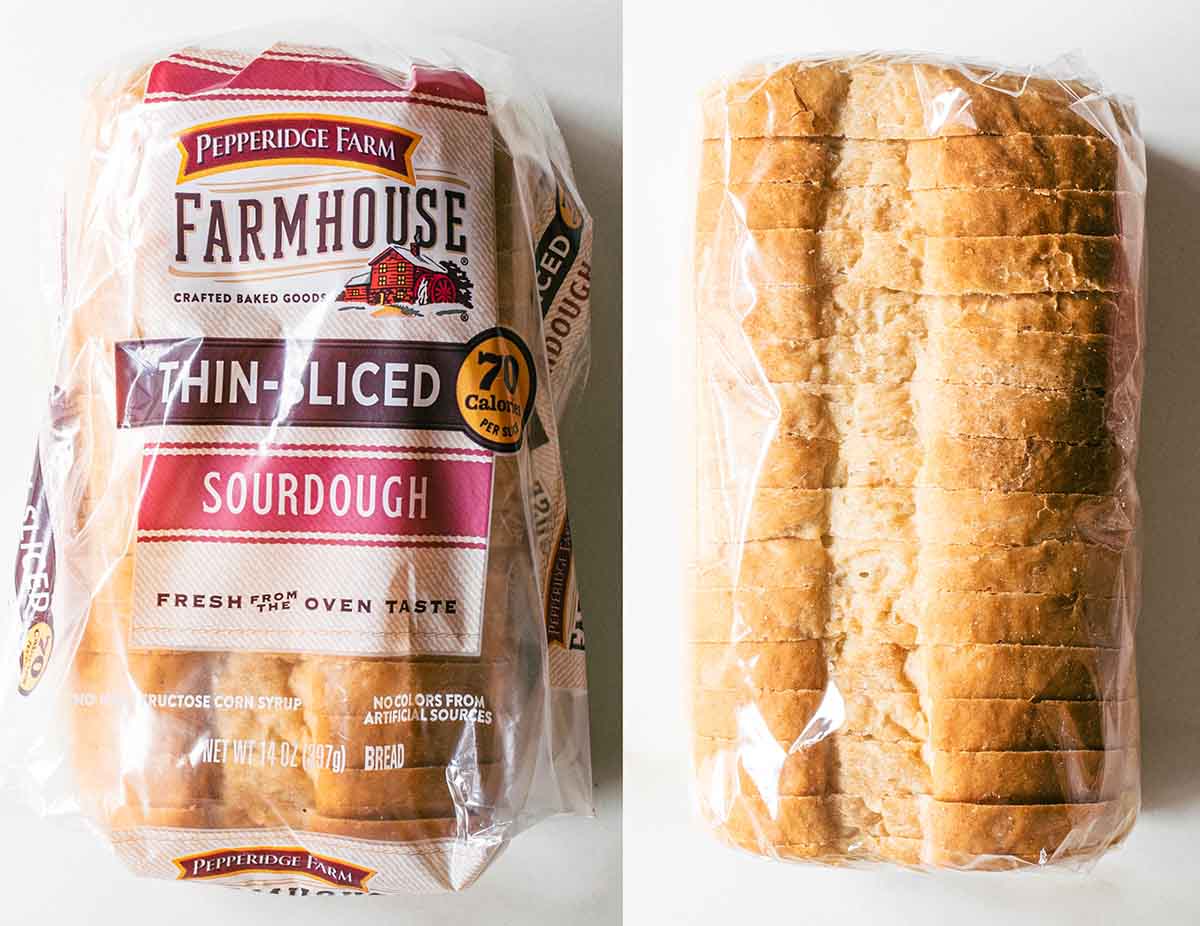 Thin sliced bread is best for club sandwiches, like Pepperidge Farm thin-sliced loaves.