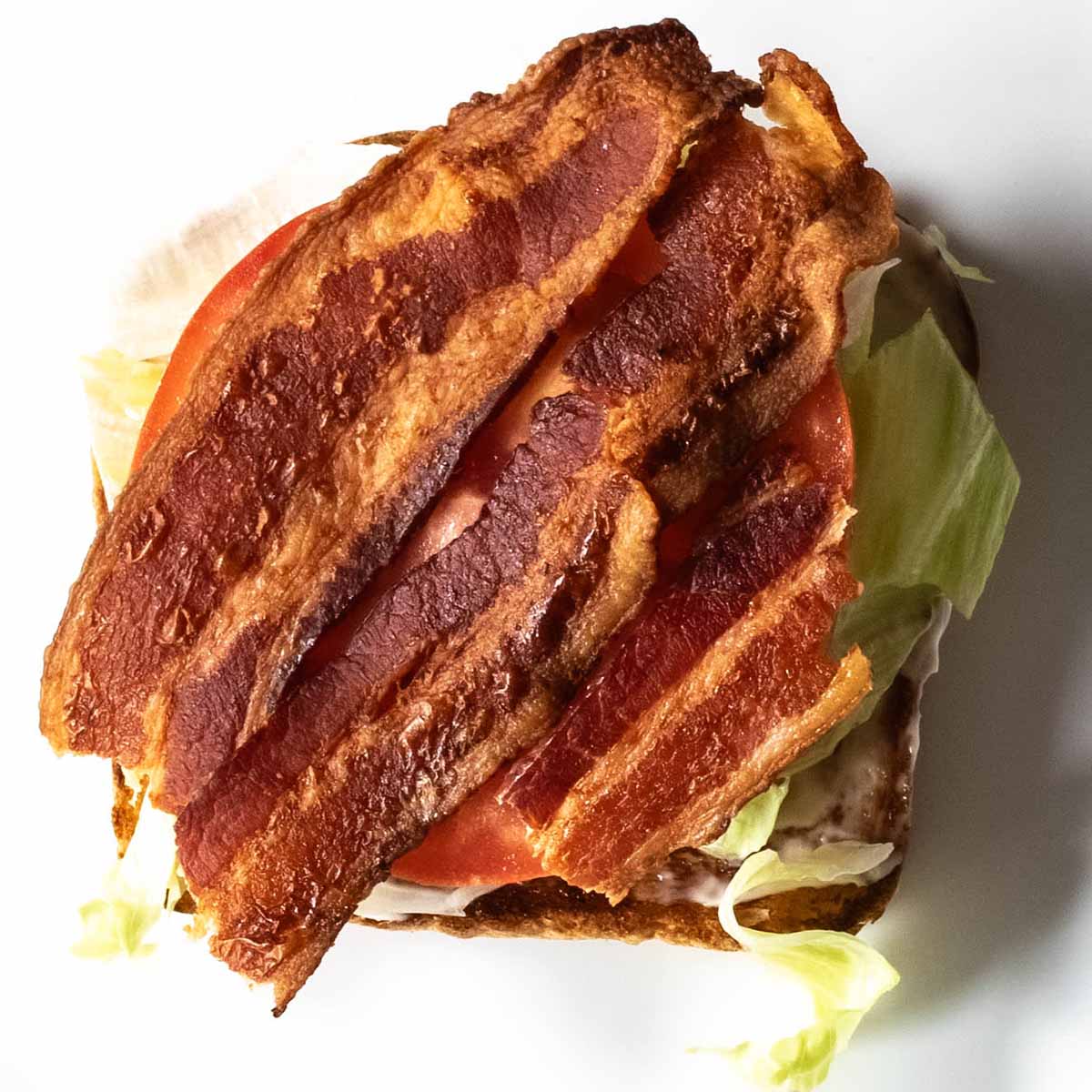 Club sandwich layer 4: crispy bacon.